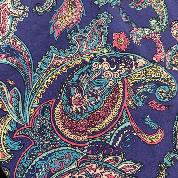 ***LOOK***LOWER PRICE! Talbots Royal Blue paisley maxi dress Talbots-size 8P-EUC - Picture 11 of 13